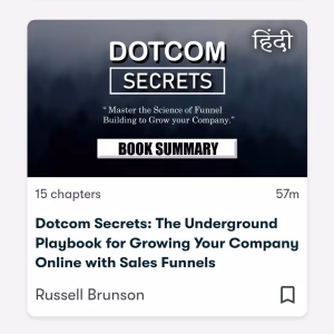 DOTCOM SECRETS: THE UNDERGROUND PLAYBOOK FOR GROWING YOUR COMPANY ONLINE WITH SALES FUNNELS