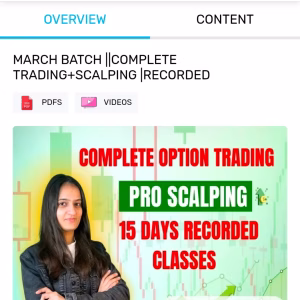 Monika India bull March Batch complete Trading + Scalping Course