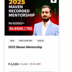 Trader Maven Course - 2025 Maven Mentorship