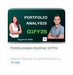 Equity Research Program Course Portfolio Analysis Workshop Q1FY26 PRERANA NIREEKSHA AMANNA & RAJARSHI SHOME Course