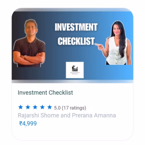 Equity Research Program Course Investment Checklist PRERANA NIREEKSHA AMANNA & RAJARSHI SHOME Course