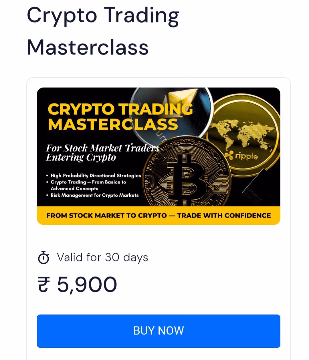 Shop 3 Pivot Call Crypto Trading Masterclass